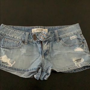 Charlotte Russe Frayed Jean Shorts